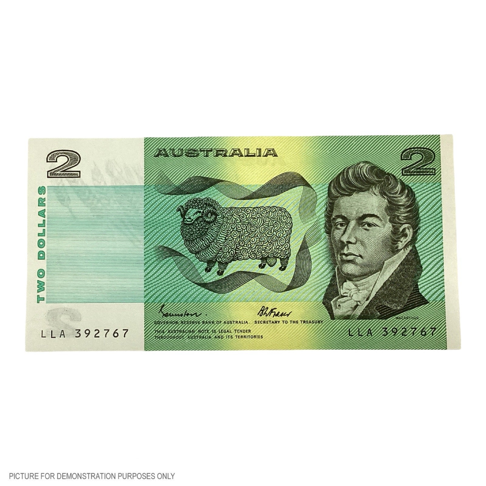 1985 UNC $2 Johnston/FraserPaper Note (Australia)